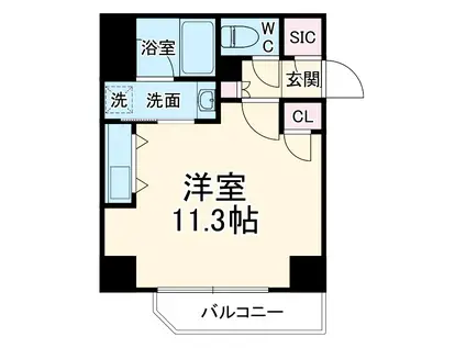 エミグランド湘南(1K/2階)の間取り写真