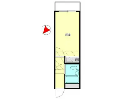 ロイヤルパシフィック(ワンルーム/2階)の間取り写真