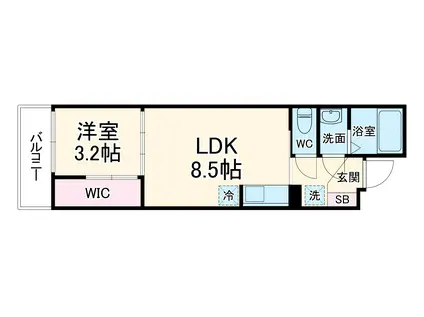 シエーナグランデ四条烏丸(1LDK/2階)の間取り写真