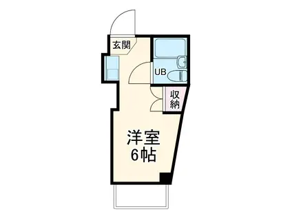 マインドベリタ横浜一号館(ワンルーム/3階)の間取り写真