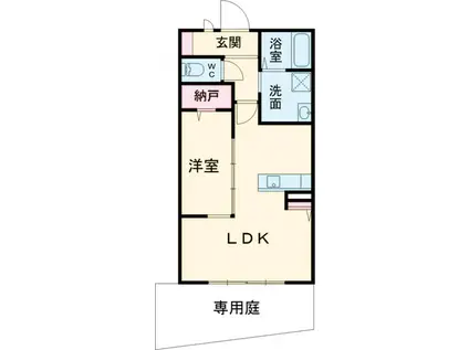 KILELE(1LDK/1階)の間取り写真