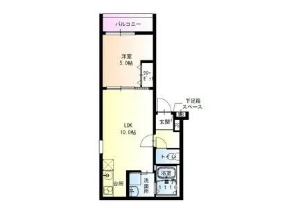 フジパレス春木駅北Ⅲ番館(1LDK/1階)の間取り写真