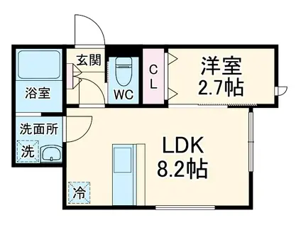 KEIAI RESIDENCE 大和田Ⅱ(1LDK/1階)の間取り写真