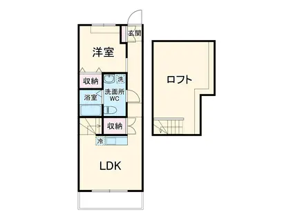 ダイレクト・メゾン茂原NO.1(1LDK/1階)の間取り写真