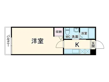 サンクトスコート京都駅北(1K/1階)の間取り写真