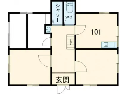 フレンズハウス(ワンルーム)の間取り写真