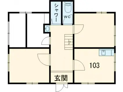 フレンズハウス(ワンルーム)の間取り写真