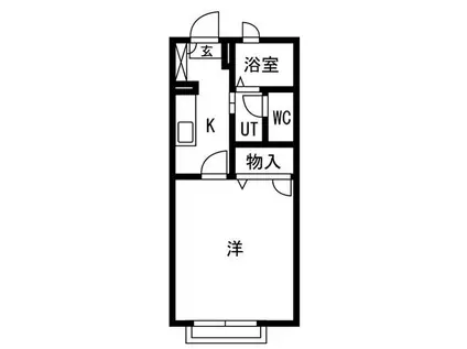 グランシャリオ・T(1K/1階)の間取り写真