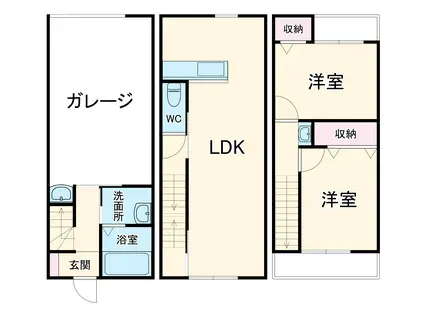 GINGA EXPRESS(2LDK/1階)の間取り写真