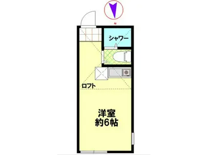 ユナイトアルゴ川崎(ワンルーム/2階)の間取り写真