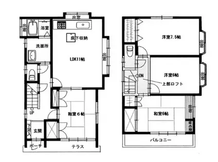 西武池袋・豊島線 仏子駅 徒歩37分 2階建 築32年(4LDK)の間取り写真