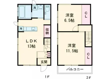 meguroflagge(2LDK)の間取り写真