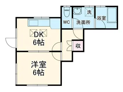 ROGIE HOUSE(1DK/1階)の間取り写真