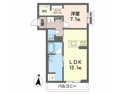 リラフォート(1LDK/3階)の間取り写真