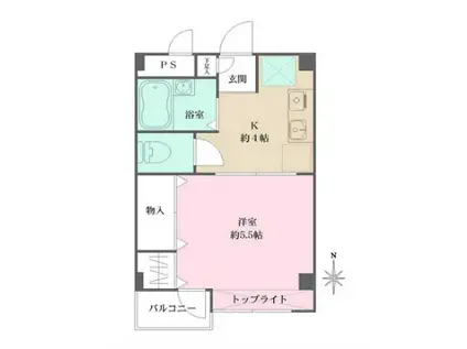 朝日チェリーヒルズ上野町(1K/1階)の間取り写真