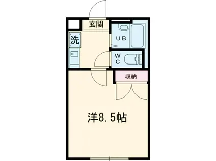 オリーブガーデン A棟(1K/1階)の間取り写真