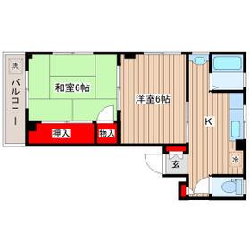 しゅんせいハイツ3(2K/2階)の間取り写真