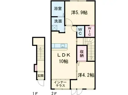 MSS清住台(2LDK/2階)の間取り写真