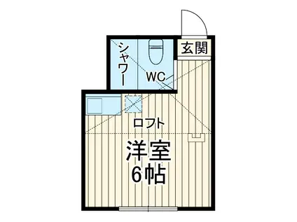 ユナイト中央カステーリャ・デ・ボレロ(ワンルーム/1階)の間取り写真