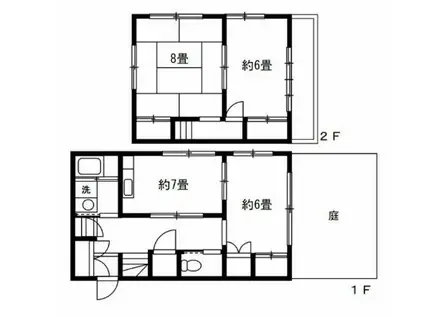 小田急電鉄江ノ島線 善行駅 徒歩33分 2階建 築47年(3LDK)の間取り写真