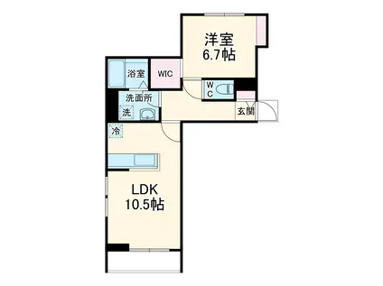 PARTENZA松波さくら通(1LDK/1階)の間取り写真
