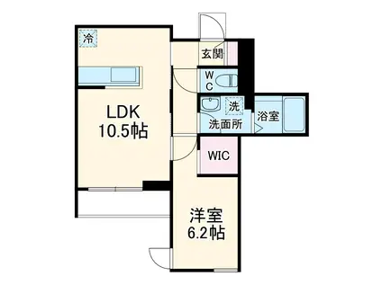 PARTENZA松波さくら通(1LDK/1階)の間取り写真