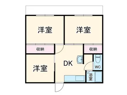 アーバンスケープ大江A(3DK/2階)の間取り写真