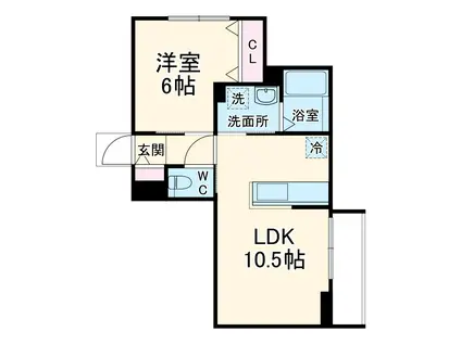 PARTENZA松波さくら通(1LDK/1階)の間取り写真