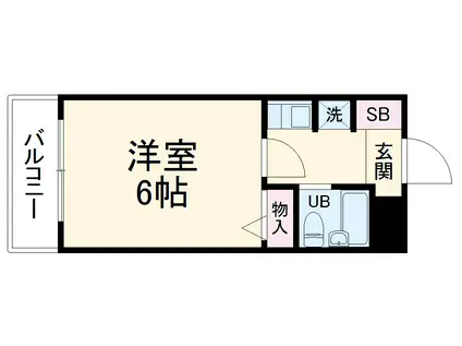 ドミール登戸(1K/5階)の間取り写真