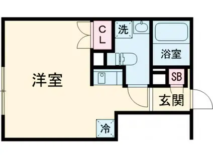 EXENTIA OJI-HONCHO(ワンルーム/1階)の間取り写真