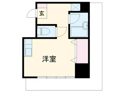 ウィズKYH(ワンルーム/2階)の間取り写真