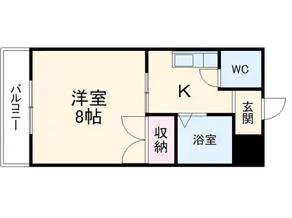 ビアンヌール四ツ池公園(1DK/3階)の間取り写真