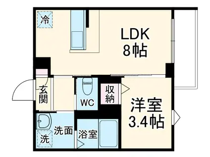 ROBOT HOME 西大宮Ⅱ(1LDK/1階)の間取り写真