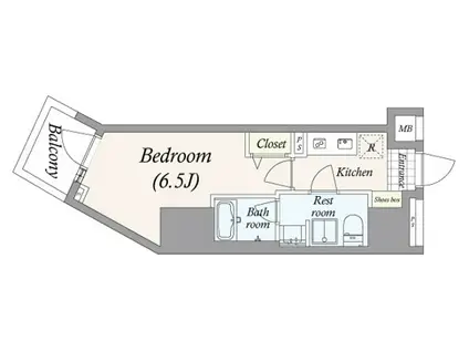 VALORE NISHISUGAMO(1K/7階)の間取り写真
