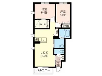 彩 SAI (2LDK/1階)の間取り写真