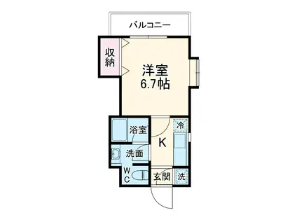 LA PROSPERITA(1K/3階)の間取り写真