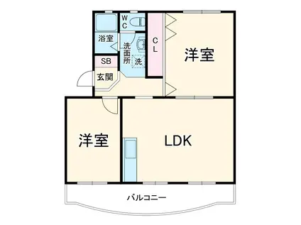 アレグリア(2LDK/1階)の間取り写真