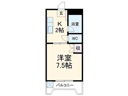 SSパレス岩倉(1K/3階)の間取り写真