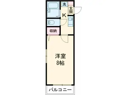 クレール南烏山(1K/1階)の間取り写真