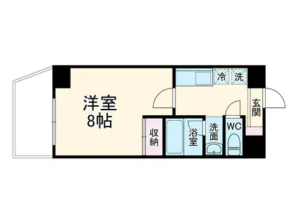 ブリアン・ドォール湘南藤沢(1K/3階)の間取り写真