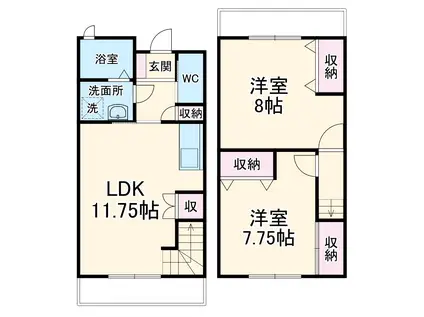 アルモーニアA(2LDK)の間取り写真