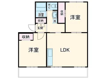 サンパレス湘南Ⅰ(2LDK/1階)の間取り写真
