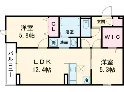メゾンアーク西新井Ⅱ(2LDK/3階)の間取り写真