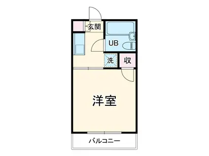 マンションみどり(1K/2階)の間取り写真