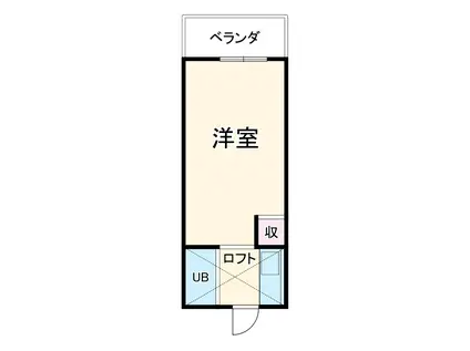 アリス稲毛第一(1K/1階)の間取り写真