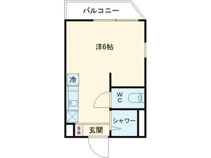 GLANBELL墨田2(ワンルーム/2階)の間取り写真