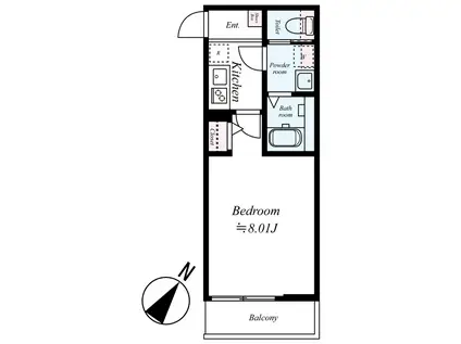 GRADUS桶川Ⅱ(1K/3階)の間取り写真