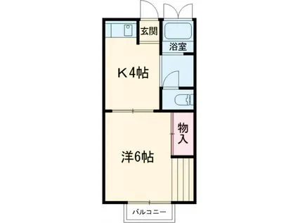 ハイグレード石山(1DK/2階)の間取り写真