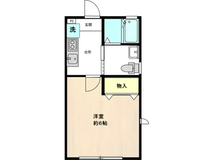 ケーオーメゾン高田馬場(1K/1階)の間取り写真