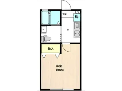 ケーオーメゾン高田馬場(1K/1階)の間取り写真